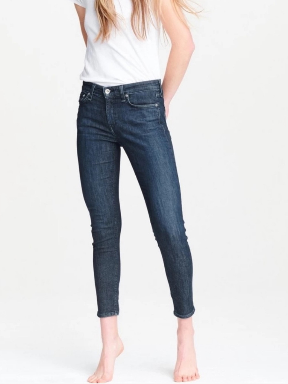 rag & bone Cate Mid-Rise Ankle Skinny Jeans. Womens Size 29. Soft & Stretchy